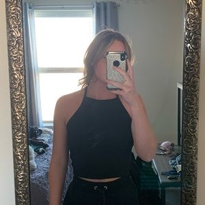 Black Halter Tank Top